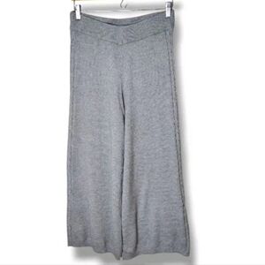 NWT Cupio Soft Knit Women's Heather Gray Wide-Leg Lounge Pants Cropped 3X